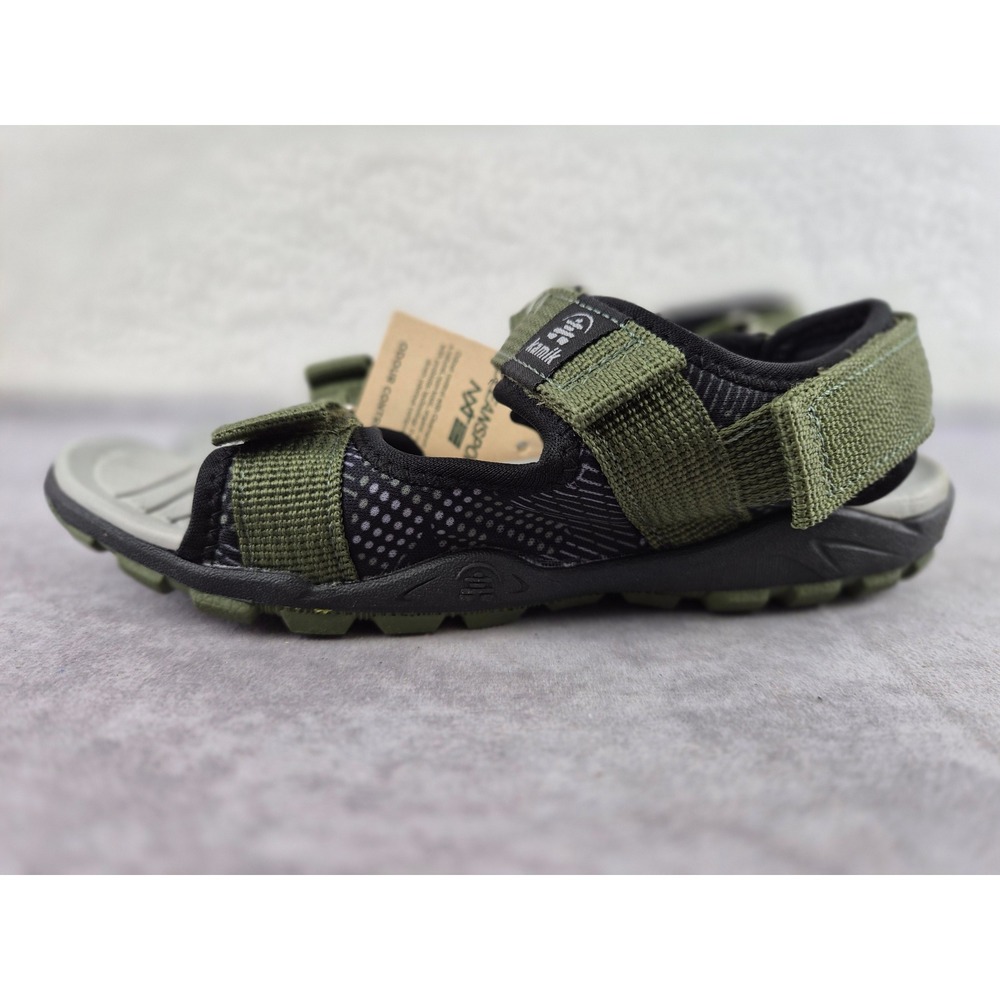 Kamik Kids Jump Sport Sandals Olive Green Vegan Adjustable Straps Size 3 NWOB